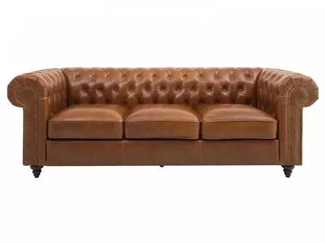 Диван chester classic (ogogo) коричневый 226x75x80 см.