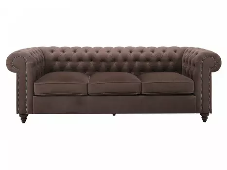 Диван chester classic (ogogo) коричневый 226x75x80 см.