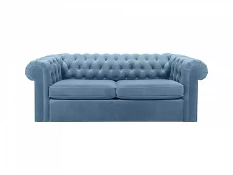 Диван chesterfield (ogogo) голубой 208x73x105 см.