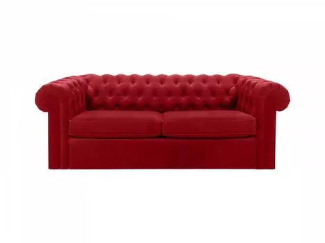 Диван chesterfield (ogogo) красный 208x73x105 см.