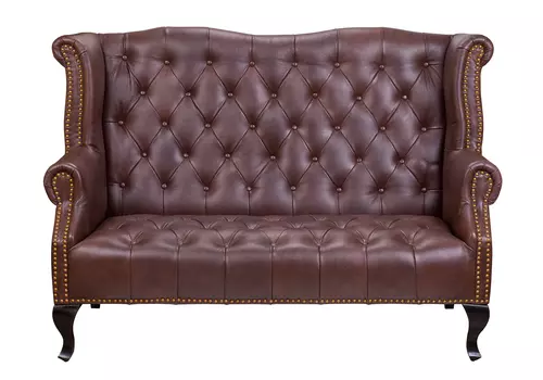 Диван из кожи royal sofa brown (mak-interior) коричневый 156x111x77 см.