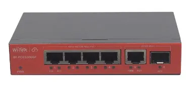 Коммутатор Wi-Tek WI-PCES306GF настраиваемый PoE 60Вт, порты 4 PoE GE + 1GE + 1SFP, Easy Smart