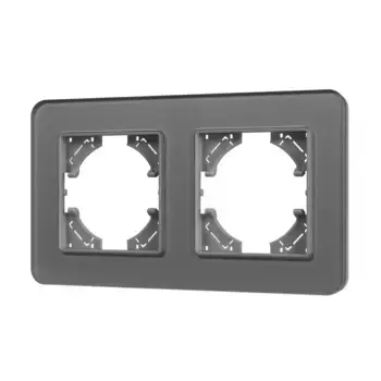 Рамка на 2 поста стеклянная Arlight FRM-OMALI-GS-2-GR 049694