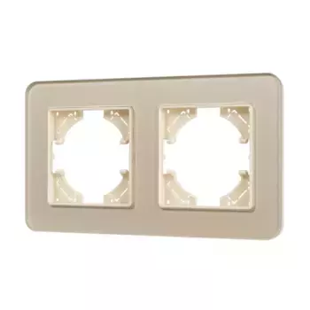 Рамка на 2 поста стеклянная Arlight FRM-OMALI-GS-2-GD 049695
