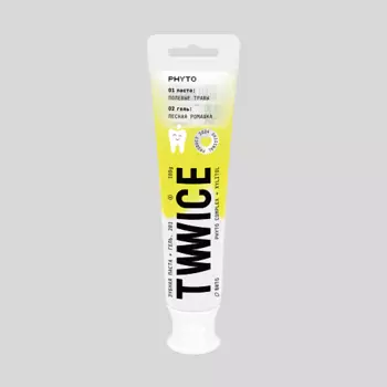 E-RASY TWWICE Зубная паста ФИТО КОМПЛЕКС, полевые травы - лесная ромашка 100.0