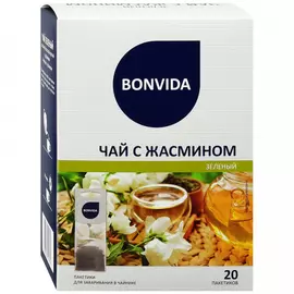 Чай Bonvida зеленый с жасмином 20 пакетиков по 5 г
