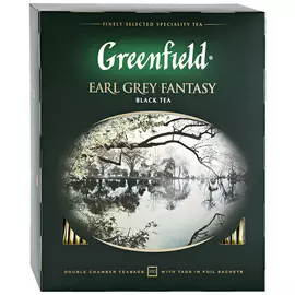 Чай Greenfield Earl Grey Fantasy черный с ароматом бергамота 100 пакетиков по 2 г