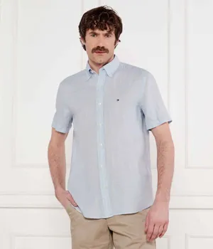 Льняная рубашка Regular fit Tommy Hilfiger, синий
