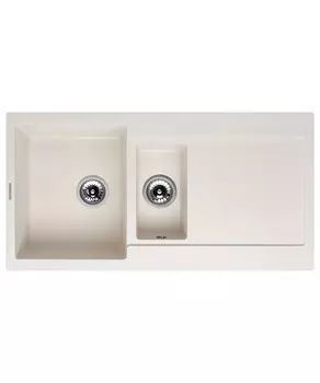 Мойка кухонная Kuppersberg Modena 1,5B2D White встраиваемая