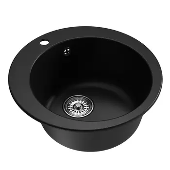 Мойка кухонная Mixline ML-GM13 551898 49,5х49,5 см, черная
