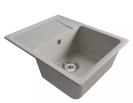 Мойка кухонная Mixline ML-GM26 58х47 с крылом, серая