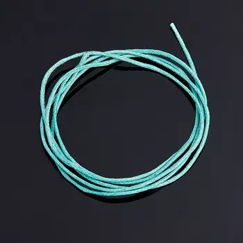 Шнурок (бирюзовый) светлый 70 см (текстиль)