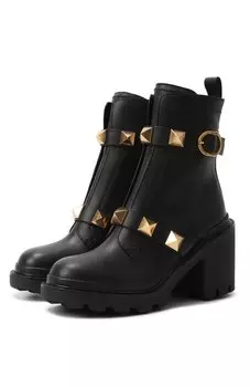 Кожаные ботильоны Roman Stud Valentino