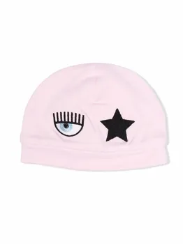 Шапка с вышивкой Eyestar Chiara Ferragni Kids, розовый