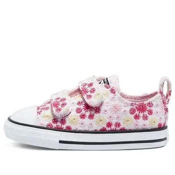 Кроссовки chuck taylor all star low top embroidery pink/yellow Converse, розовый