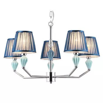 люстра подвесная AMBRELLA High Light E14х5 40Вт хром/темно синий