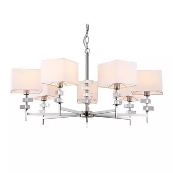 люстра подвесная AMBRELLA High Light E14х7 40Вт никель/белый