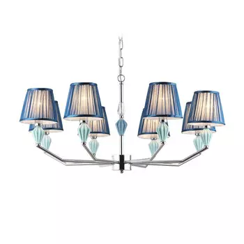 люстра подвесная AMBRELLA High Light E14х8 40Вт хром/темно синий