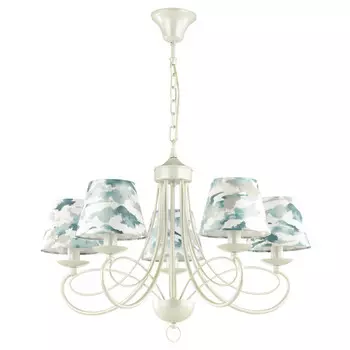 люстра подвесная LUMION Fleur E14 5х40Вт металл белый