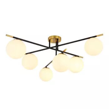 люстра потолочная ARTE LAMP Alcor E14 6х40Вт металл черный