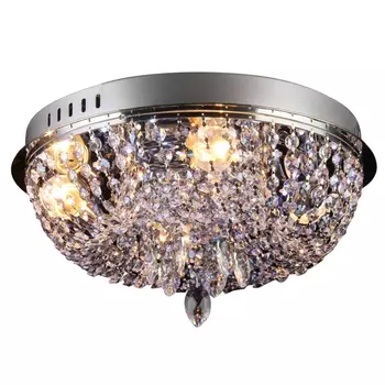 люстра потолочная БАЛТИЙСКИЙ СТИЛЬ Crystal 4x60Вт Е27 LED 3400Лм 3000К хром