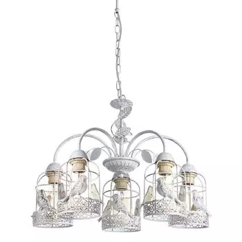 люстра подвесная ARTE LAMP Cincia E27 5х40Вт металл белый