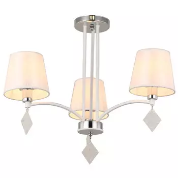 люстра потолочная J-LIGHT Curtis E14 3х40Вт белый хром
