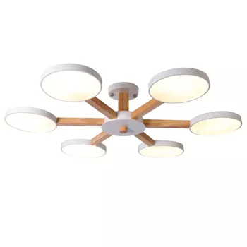 люстра потолочная LAMPLANDIA Cortes white 6х12Вт LED металл белая