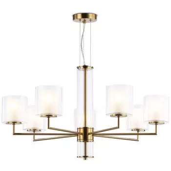 люстра подвесная AMBRELLA High Light E14 7х40Вт латунь/белый матовый