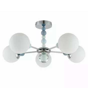 люстра потолочная LUMION Moderni E14 5х40Вт стекло хром