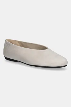 Замшевые балетки Ballerina Round HW Sue Calvin Klein, бежевый