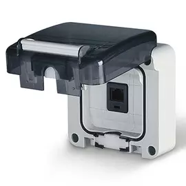Розетка панельная DKC DIS137448150 RJ45, IP66, серая, "Quadro"