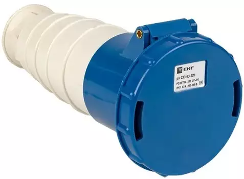 Розетка переносная EKF ps-233-63-220 233 2Р+РЕ 63А 220В IP67