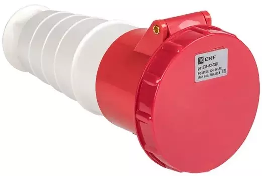 Розетка переносная EKF ps-234-63-380 234 3Р+РЕ 63А 380В IP67