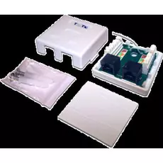 Компьютерная розетка настенная TWT TWT-SM2-4512-WH 1 порт RJ-45 категории 5е и 1 порт RJ-12, UTP, белая