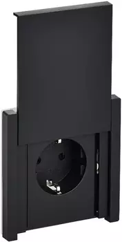 Розетка с заземлением IEK FP-R16-16-1-44-K02 FORTE&PIANO с защитными шторками с кр. б/к 16А IP44 FP119 черная