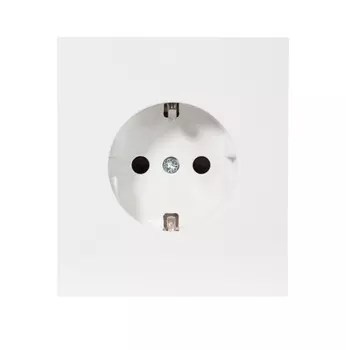 Розетка с заземлением KRANZ KR-78-0701-4 MIELE STRONG с/у, со шторками 16А жемчуг