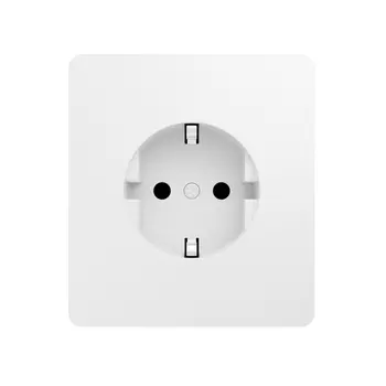 Розетка с заземлением KRANZ KR-78-0701-1 MIELE ROUND с/у, со шторками 16А перламутр