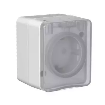 Розетка с заземлением Systeme Electric ATN543045 AtlasDesign PROFI IP54 О/У со шторками 16А 250В, СЕРЫЙ