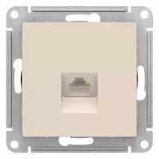 Розетка Schneider Electric ATN000281 AtlasDesign, телефонная, RJ11, механизм, бежевая