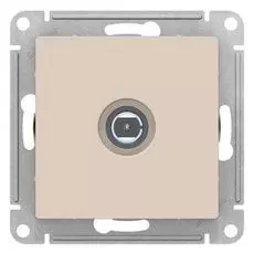 Розетка Schneider Electric ATN000293 AtlasDesign, TV антенна, коннектор, механизм, бежевая