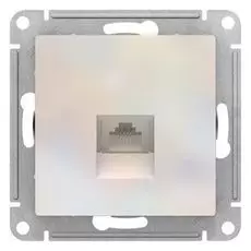 Розетка Systeme Electric ATN000481 AtlasDesign, телефонная, RJ11, механизм, жемчуг