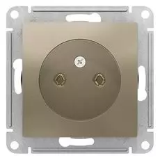 Розетка Schneider Electric ATN000541 AtlasDesign, без заземления, 16А, механизм, шампань