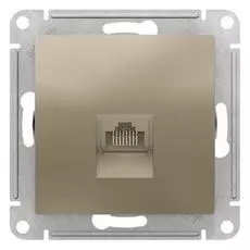 Розетка Schneider Electric ATN000583 AtlasDesign, компьютерная, RJ45, механизм, шампань