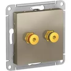 Розетка Schneider Electric ATN000587 AtlasDesign, аудио, двухместная, шампань