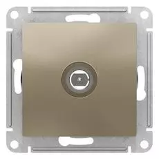 Розетка Schneider Electric ATN000593 AtlasDesign, TV антенна, коннектор, механизм, шампань