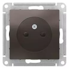 Розетка Schneider Electric ATN000649 AtlasDesign, с заземлением, со шторками, с крышкой, 16А, IP20, механизм, мокко