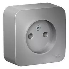 Розетка Schneider Electric BLNRA000103 б/з без шторок, 16А, 250В Алюминий наруж
