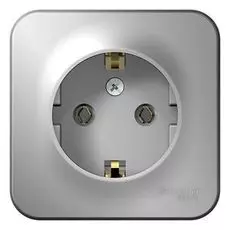 Розетка Schneider Electric BLNRA010113 с/з без шторок 16А, 250В, изолир. пластина Алюминий наруж