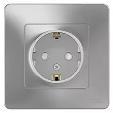 Розетка Schneider Electric BLNRS001113 с/з со шторками, 16А, 250В Алюминий внутр